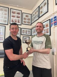 Gary Major with Mark Jackson, Club Captain